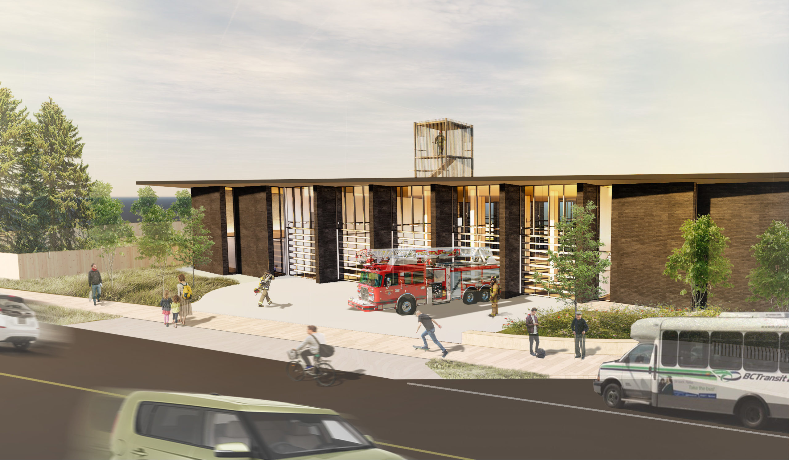 Rendering District of Saanich Fire Station #2 Redevelopment