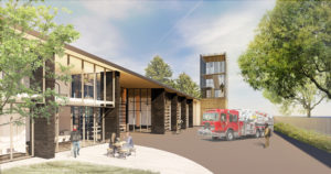 Rendering of District of Saanich Fire Station #2 Redevelopment