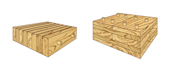 2 illustrated dowel laminated timber products naturallywood