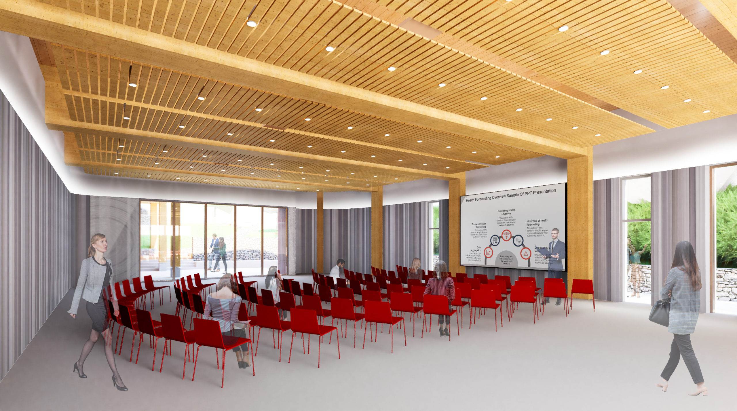 Rendering of First Nations Health Authority Metro Vancouver Office Great Hall