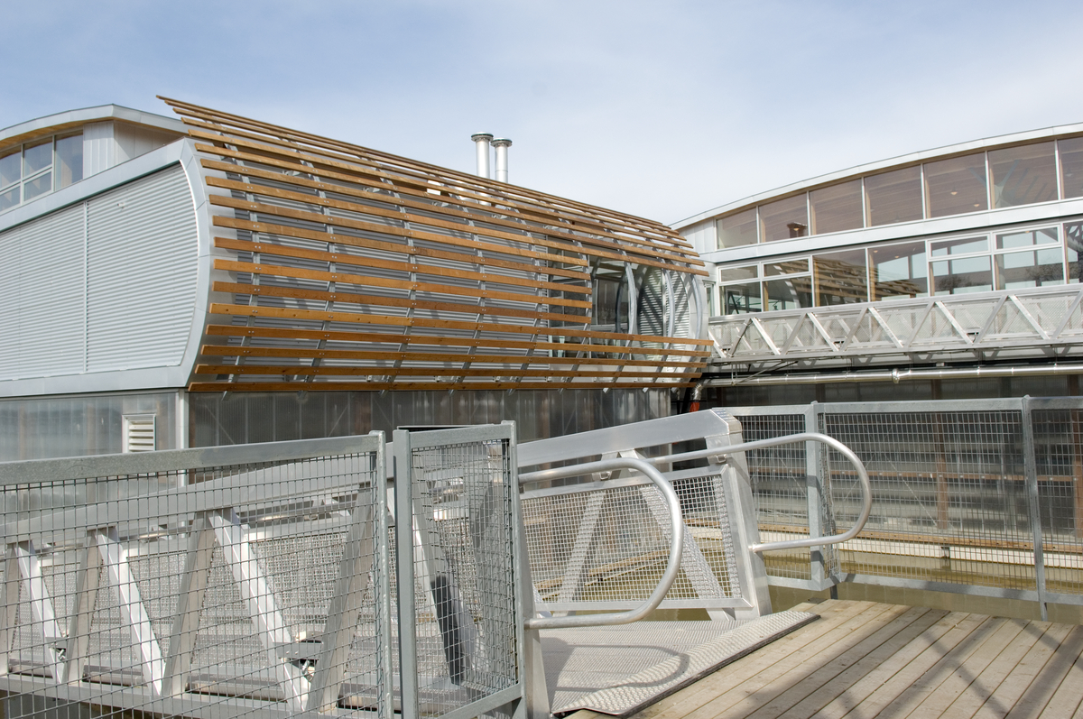 Exterior view of John M.S. Lecky UBC Boathouse demonstrating hybrid timber construction used in a contemporary design